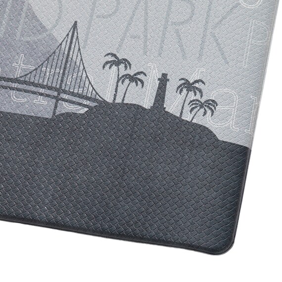 すき間に汚れやゴミがたまりにくい PVCキッチン用クッションフロアマット(LA2 50X120 NA11) 5枚目画像