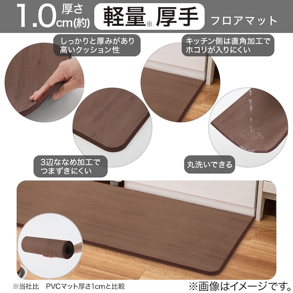EVAフロアマット(ブラウン 45X120 NE22) 2枚目画像
