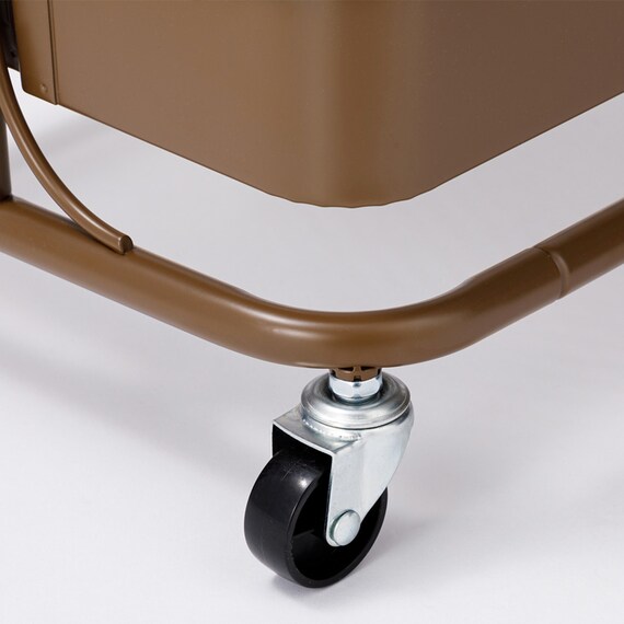 【ネット特別色】3段とも高さ調節ができるキッチンワゴン コンパクト (ダークブラウン)【スチールワゴン トロリ4】 11枚目画像