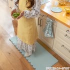 PVCキッチンマット 波型(ブルー 240 NG04) 2枚目画像