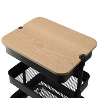 すべりにくい木製ふたトレー スチールワゴントロリコンパクト用 (GF)