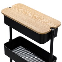 すべりにくい木製ふたトレー スチールワゴントロリスリム用 (GF)