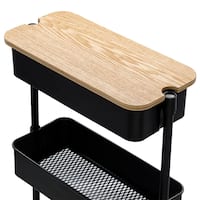 すべりにくい木製ふたトレー スチールワゴントロリスリム用 (GF)