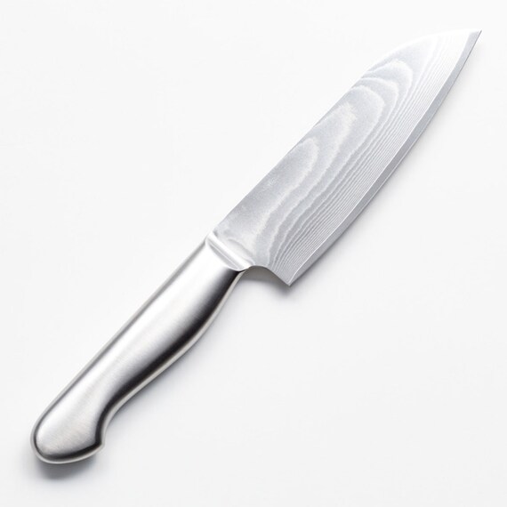 オールステンレス ダマスカス 小三徳包丁(KY055) 1枚目画像