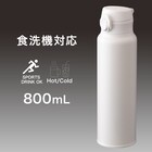 食洗機対応ステンレスワンタッチボトル 800ml (ホワイト) 3枚目画像