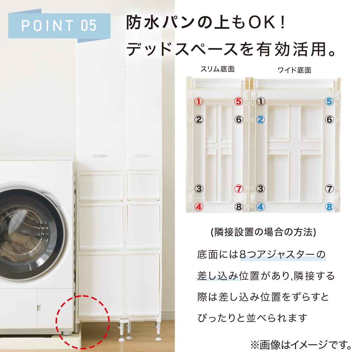 幅18cm ハイタイプ】積み重ねるスリムストッカー 引き出しマルチ分割