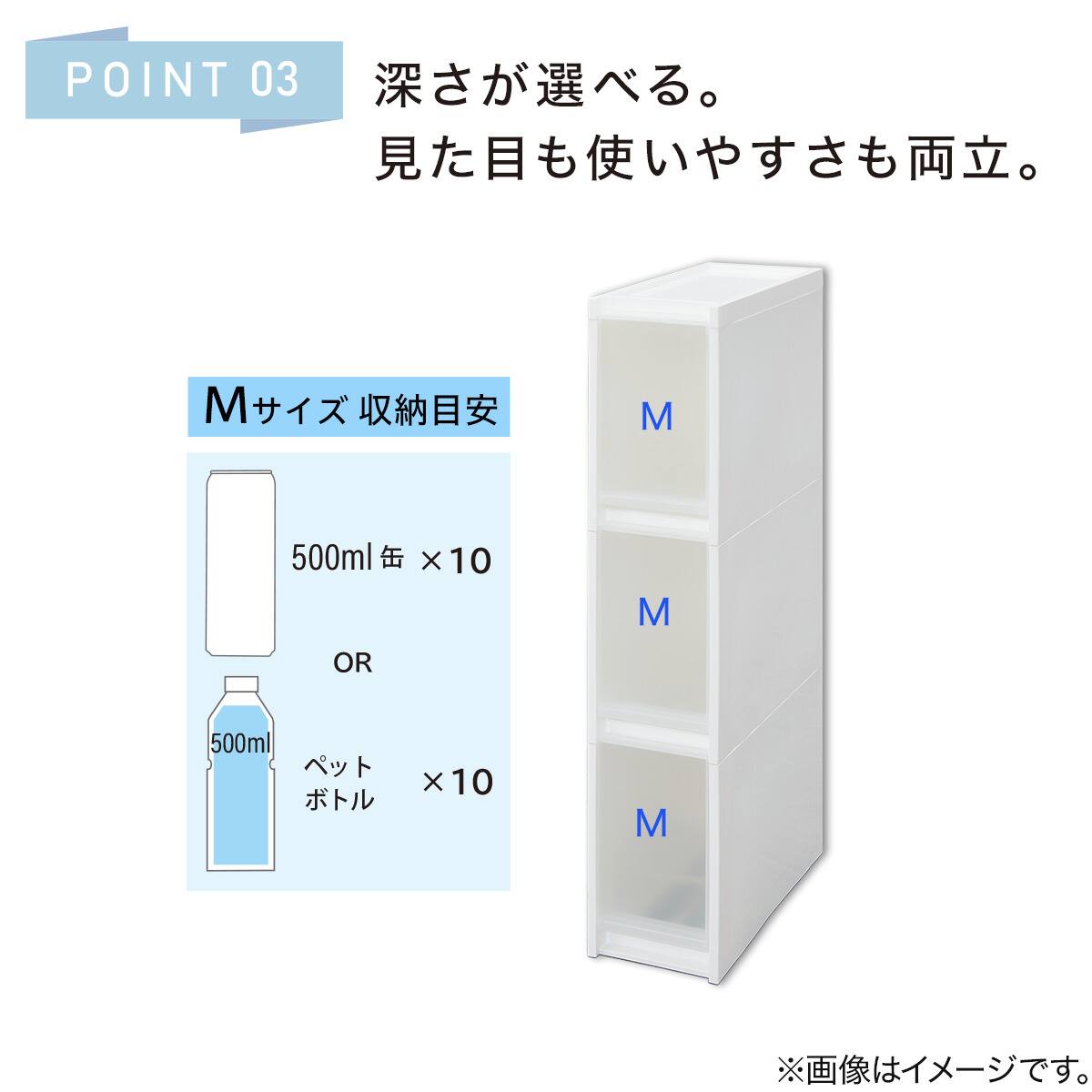 幅18cm 3段】スリムストッカー 引き出し均等分割タイプ(N01)CL