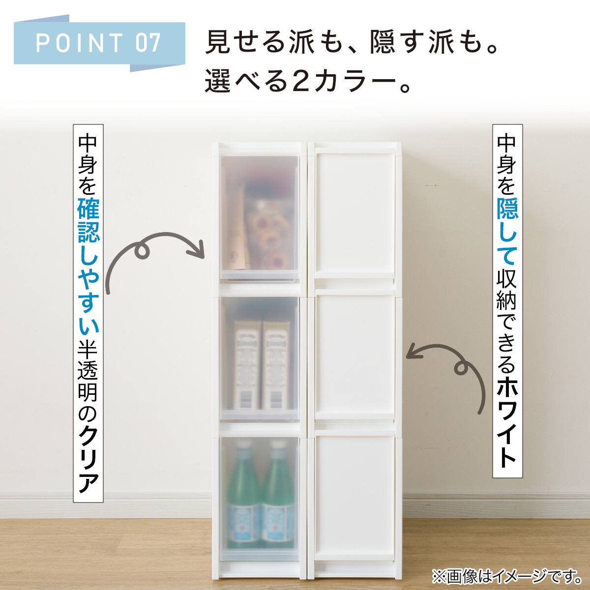 幅18cm 3段】スリムストッカー 引き出し均等分割タイプ(N01)CL