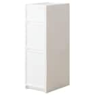 【幅27cm 3段】スリムストッカー 引き出しマルチ分割タイプ(N01)WH 1枚目画像