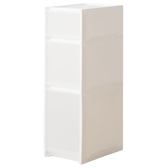 【幅27cm 3段】スリムストッカー 引き出しマルチ分割タイプ(N01)CL 1枚目画像