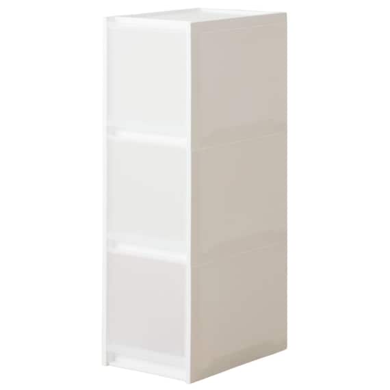 【幅27cm 3段】スリムストッカー 引き出し均等分割タイプ(N01)CL 1枚目画像