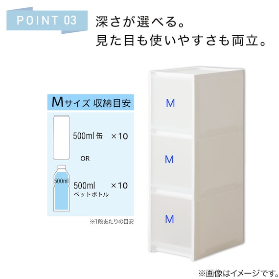 【幅27cm 3段】スリムストッカー 引き出し均等分割タイプ(N01)CL 7枚目画像