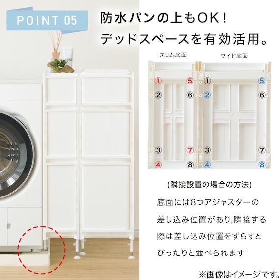 【幅27cm 3段】スリムストッカー 引き出し均等分割タイプ(N01)CL 9枚目画像