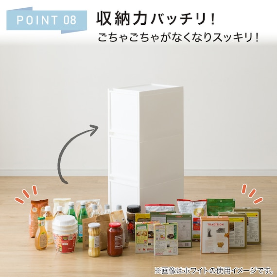 【幅27cm 3段】スリムストッカー 引き出し均等分割タイプ(N01)CL 12枚目画像