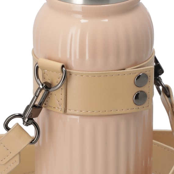 ストラップ付きステンレスボトルコップ付き (AS-500 ローズ) 10枚目画像