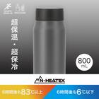 超保温ボトル N-HEATEX スクリュー (800ml グレー) 2枚目画像
