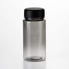 目盛り付き 常温 ウォーターボトル 350ml (ブラック) 軽量 クリアボトル 水筒 1枚目画像