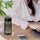 目盛り付き 常温 ウォーターボトル 350ml (ブラック) 軽量 クリアボトル 水筒 5枚目画像