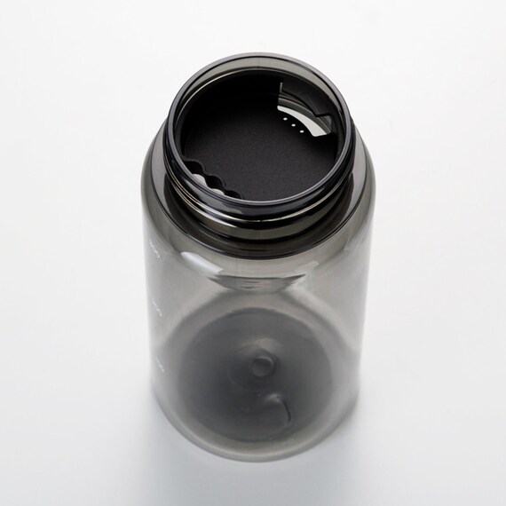 目盛り付き 常温 ウォーターボトル 350ml (ブラック) 軽量 クリアボトル 水筒 7枚目画像