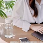 目盛り付き 常温 ウォーターボトル 350ml (モカ) 軽量 クリアボトル 水筒 5枚目画像