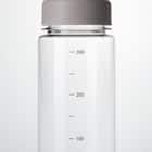 目盛り付き 常温 ウォーターボトル 350ml (モカ) 軽量 クリアボトル 水筒 8枚目画像