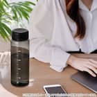 目盛り付き 常温 ウォーターボトル 500ml (ブラック) 軽量 クリアボトル 水筒 5枚目画像