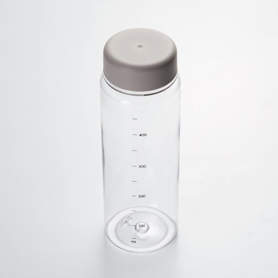 目盛り付き 常温 ウォーターボトル 500ml (モカ) 軽量 クリアボトル 水筒 6枚目画像