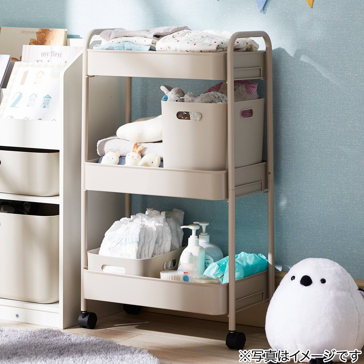 はめるだけワゴン3段(モカ WA003) | ニトリネット【公式】 家具