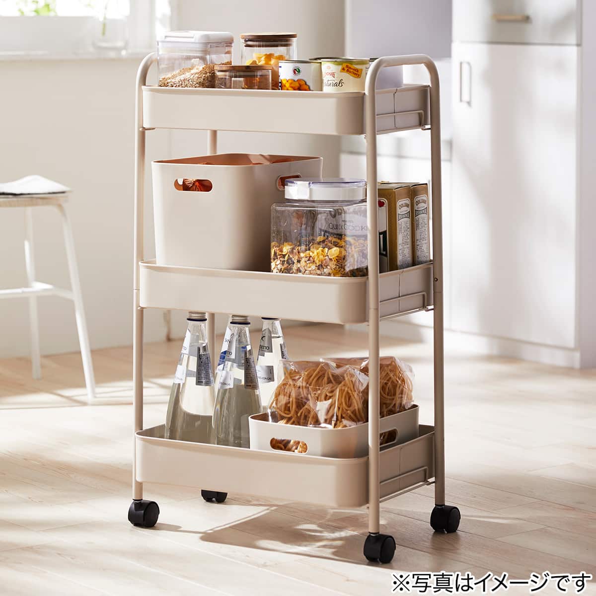 はめるだけワゴン3段(モカ WA003) | ニトリネット【公式】 家具