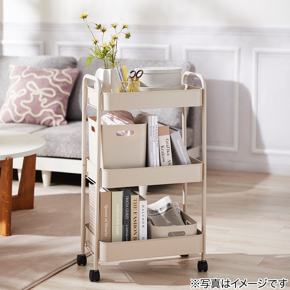 レジトルモンW 30RT 3個セット はめるだけワゴン3段(モカ WA003) | ニトリネット【公式】 家具