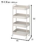 はめるだけワゴン4段(モカ WA004) 2枚目画像