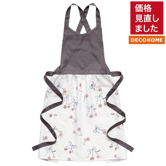 バッククロスエプロン(リボンチェリーNG09) 1枚目画像