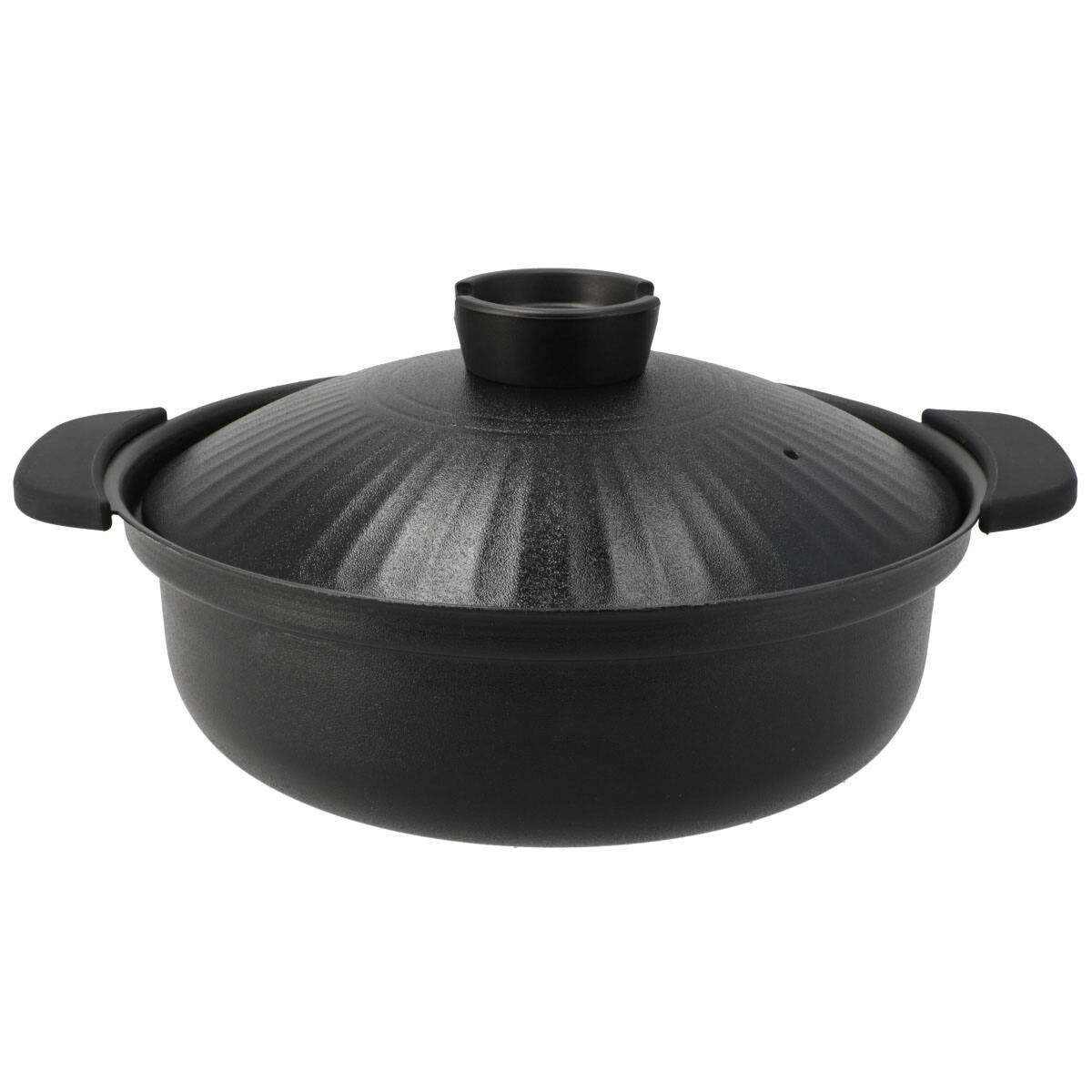 IH・ガス火 超軽量 土鍋風卓上鍋 24cm(ブラック KY073) | ニトリネット