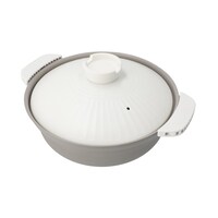 IH持ちやすい軽量土鍋風卓上鍋(24cm モカ KY073)