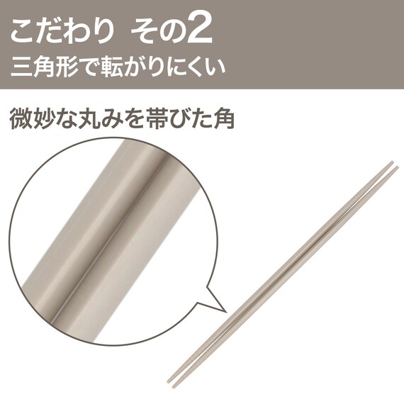 こだわり三角形の菜箸(28cm TY05) 2点セット 4枚目画像
