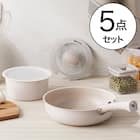IH・ガス火 着脱鍋フライパンセット 5点セット (TORERU3 モカ TR02) 1枚目画像