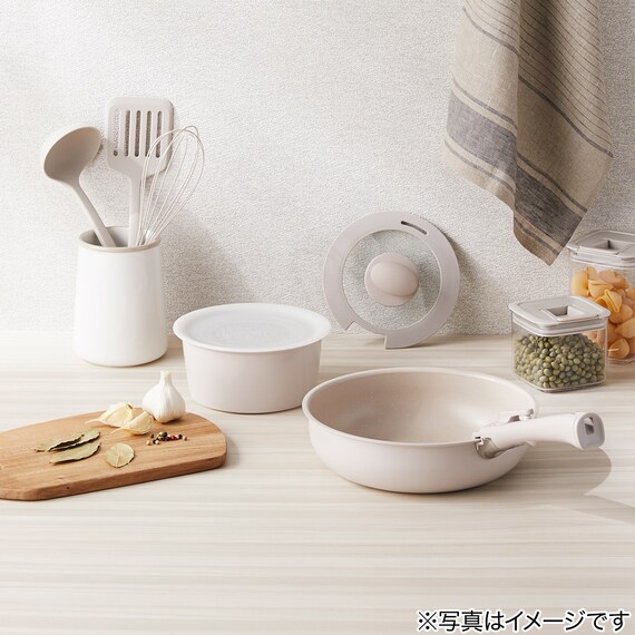 IH・ガス火 着脱鍋フライパンセット 5点セット (TORERU3 モカ TR02) 7枚目画像