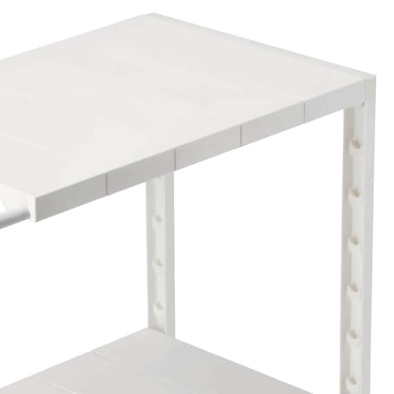 【シンク・洗面下収納8点セット】2段伸縮ラック+整理ボックス 奥行き30cm WH 17枚目画像