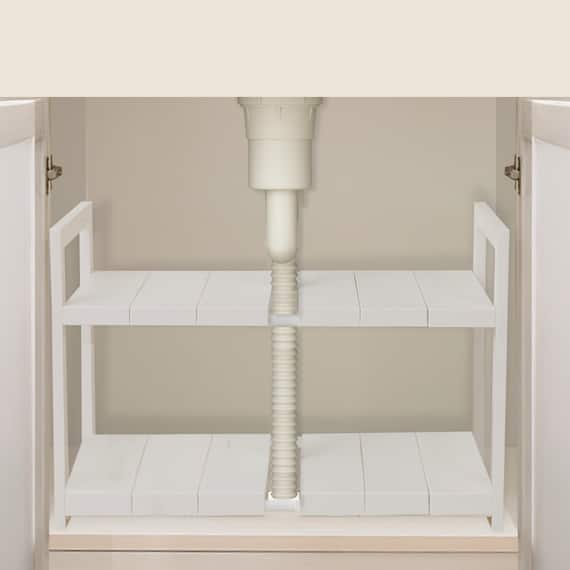 シンク下伸縮ラック(幅46~74cm D30) 1枚目画像