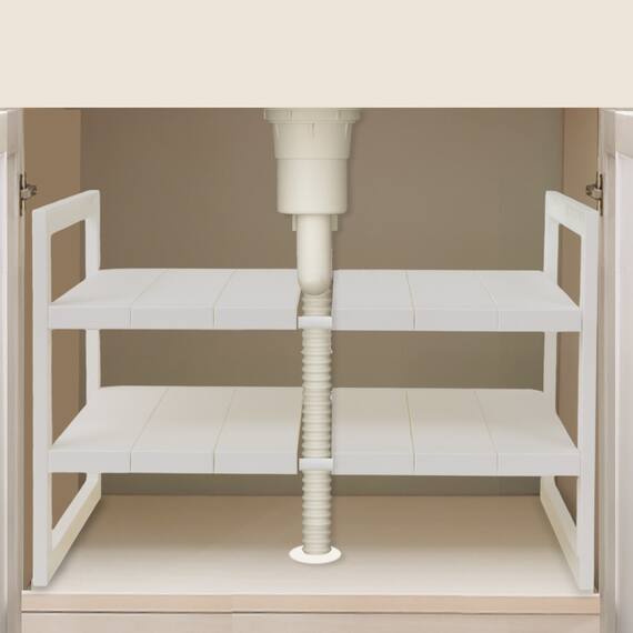 シンク下伸縮ラック(幅46～74cm D40) 1枚目画像