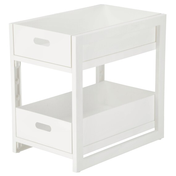 シンク下 スライドラック2段 (奥行40cm ホワイト) 1枚目画像