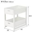 シンク下 スライドラック2段 (奥行40cm ホワイト) 2枚目画像
