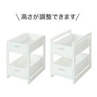 シンク下 スライドラック2段 (奥行40cm ホワイト) 3枚目画像