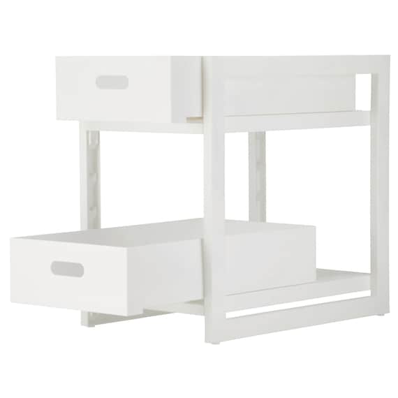 シンク下 スライドラック2段 (奥行40cm ホワイト) 8枚目画像