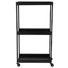 棚がフラットにもなる2wayスチールワゴン(3段 UMー25 ブラック) 8枚目画像