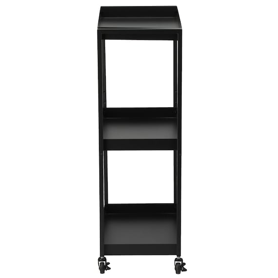 棚がフラットにもなる2wayスチールワゴン(3段 UMー25 ブラック) 9枚目画像