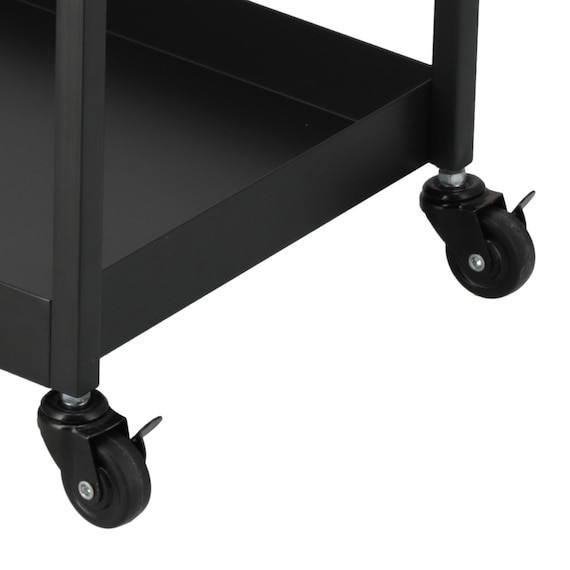 棚がフラットにもなる2wayスチールワゴン(3段 UMー25 ブラック) 13枚目画像