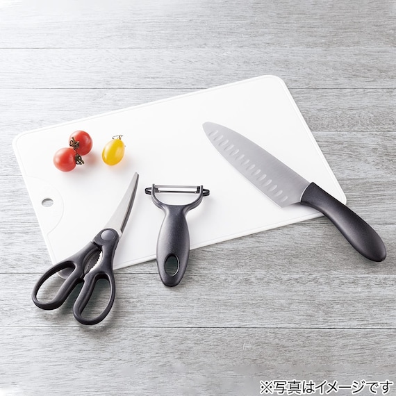 包丁 まな板 キッチンはさみ ピーラー 4点セット 3枚目画像