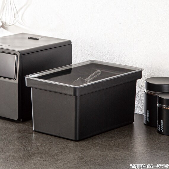 密閉式米びつ5kg(ブラック) 2枚目画像