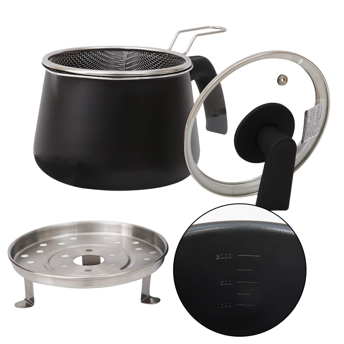 1台10役 マルチポット ストレーナー付き 2.5L ブラック | ニトリネット